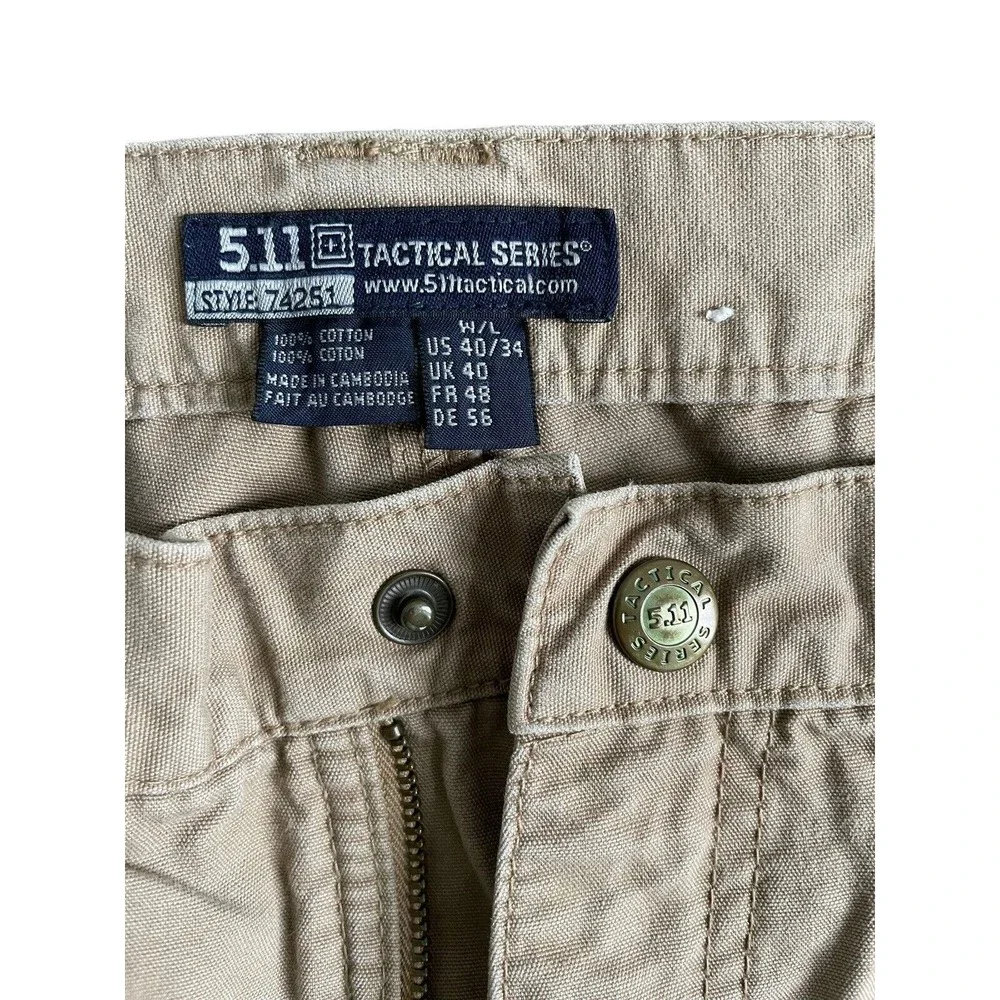 5.11 511 Tactical Series Cargo Pants 40x34 Khaki Beige Work Rip Stop